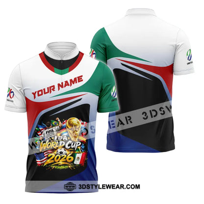 Unisex Shirt - Custom World Cup 2026 3D Shirt - Zipper Polo Shirt / S - T-shirt