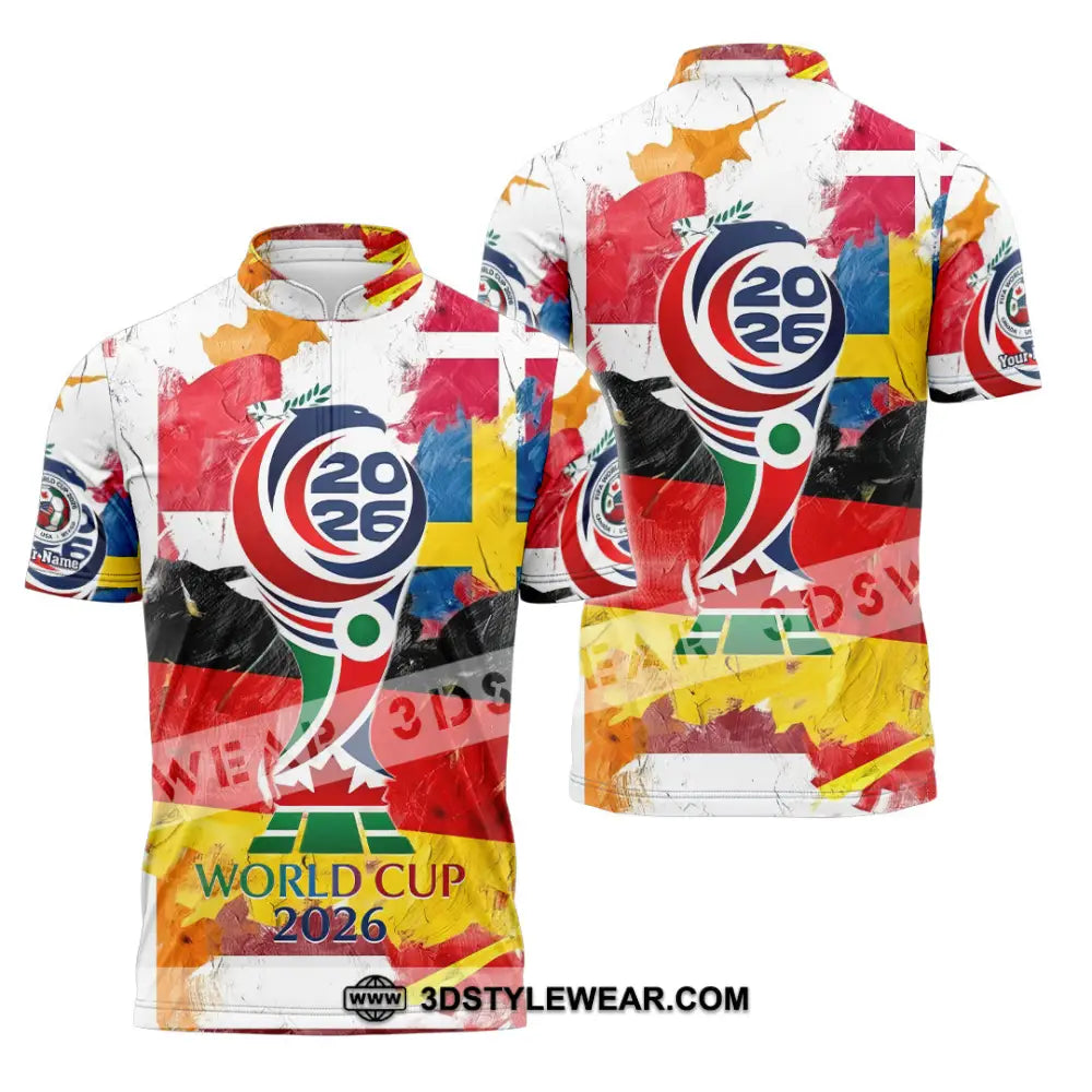 Unisex Shirt - Custom World Cup 2026 3D Shirt - Zipper Polo Shirt / S - T-shirt