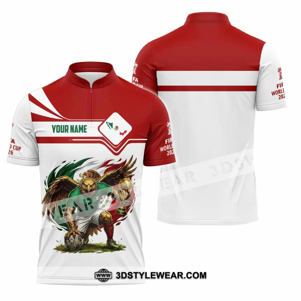 Unisex Shirt - Custom World Cup 2026 3D Shirt - Zipper Polo Shirt / S - T-shirt