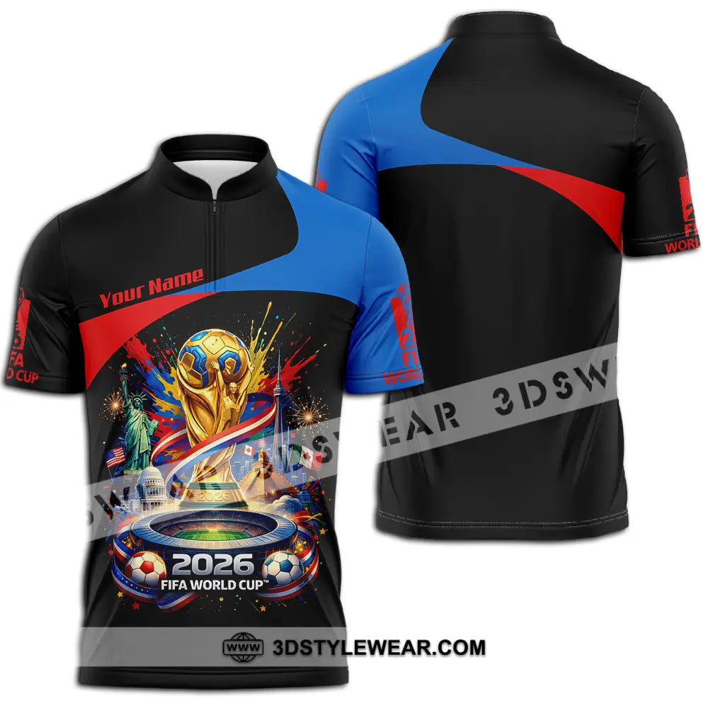 Unisex Shirt - Custom World Cup 2026 3D Shirt - Zipper Polo Shirt / S - T-shirt