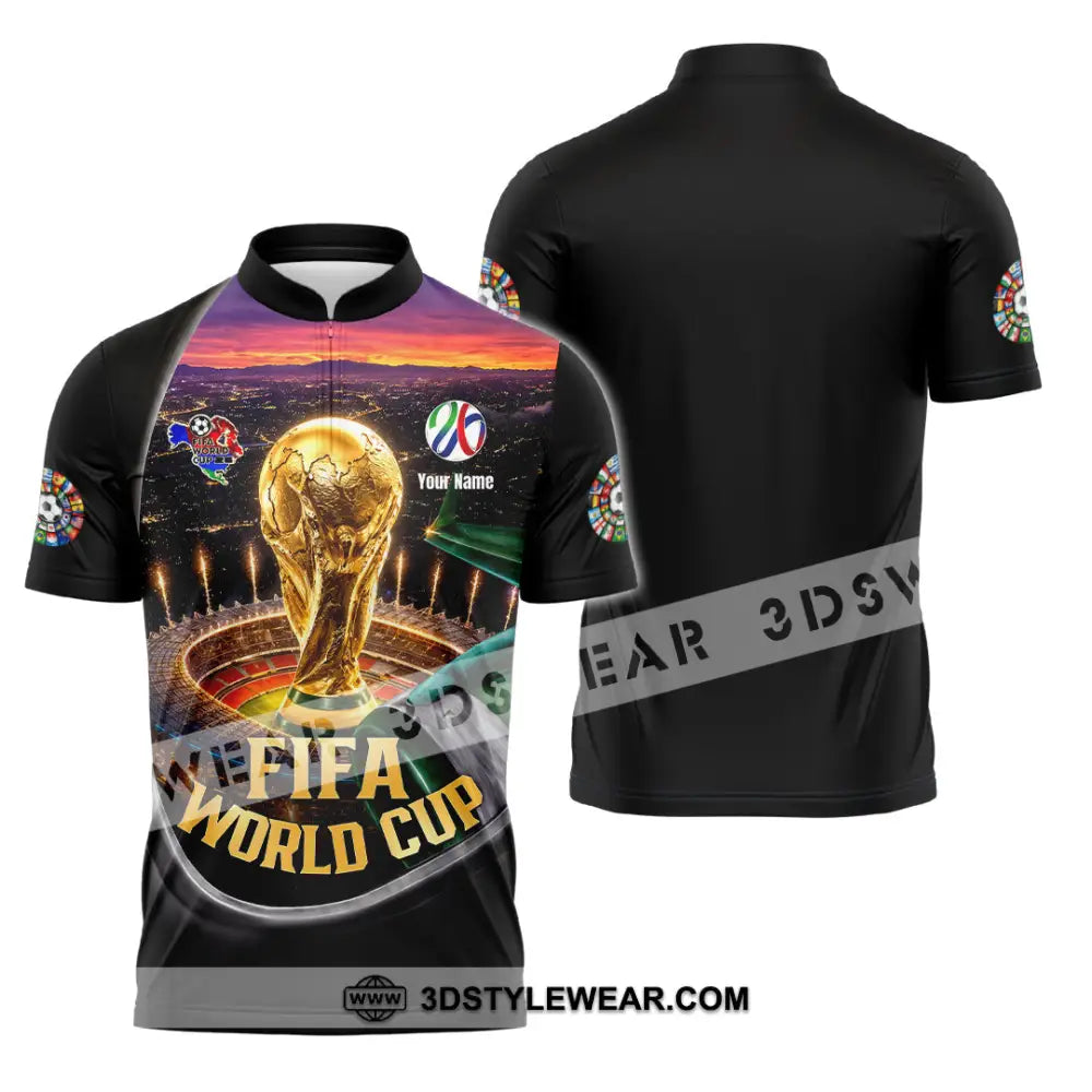 Unisex Shirt - Custom World Cup 2026 3D Shirt - Zipper Polo Shirt / S - T-shirt