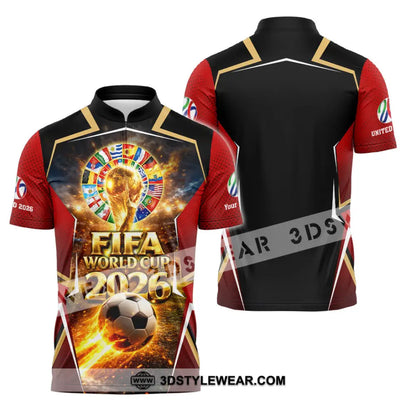 Unisex Shirt - Custom World Cup 2026 3D Shirt - Zipper Polo Shirt / S - T-shirt