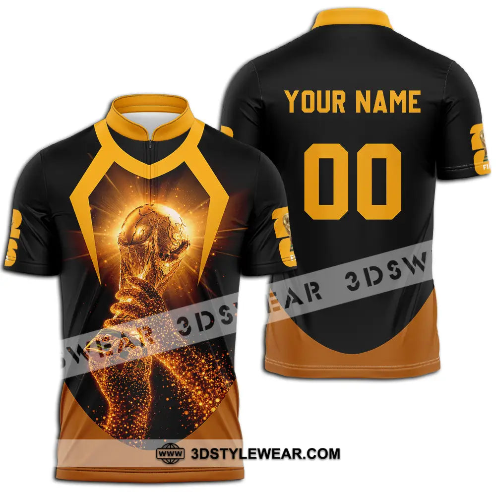 Unisex Shirt - Custom World Cup 2026 3D Shirt Zipper Polo Shirt / S T-shirt