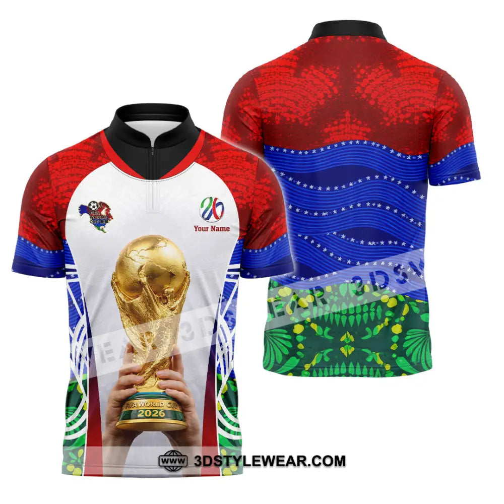 Unisex Shirt - Custom World Cup 2026 3D Shirt - Zipper Polo Shirt / S - T-shirt