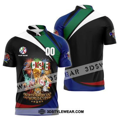 Unisex Shirt - Custom World Cup 2026 3D Shirt - Zipper Polo Shirt / S - T-shirt