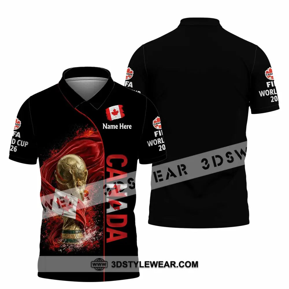Unisex Shirt - Custom World Cup 2026 Canada 3D Shirt Polo Shirt / S T-shirt