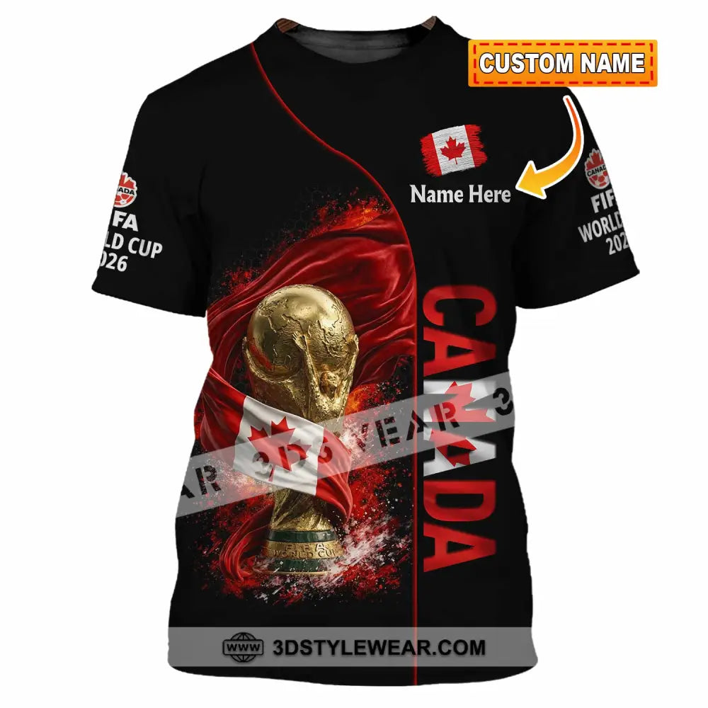 Unisex Shirt - Custom World Cup 2026 Canada 3D Shirt T-shirt