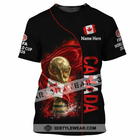 Unisex Shirt - Custom World Cup 2026 Canada 3D Shirt style option 3