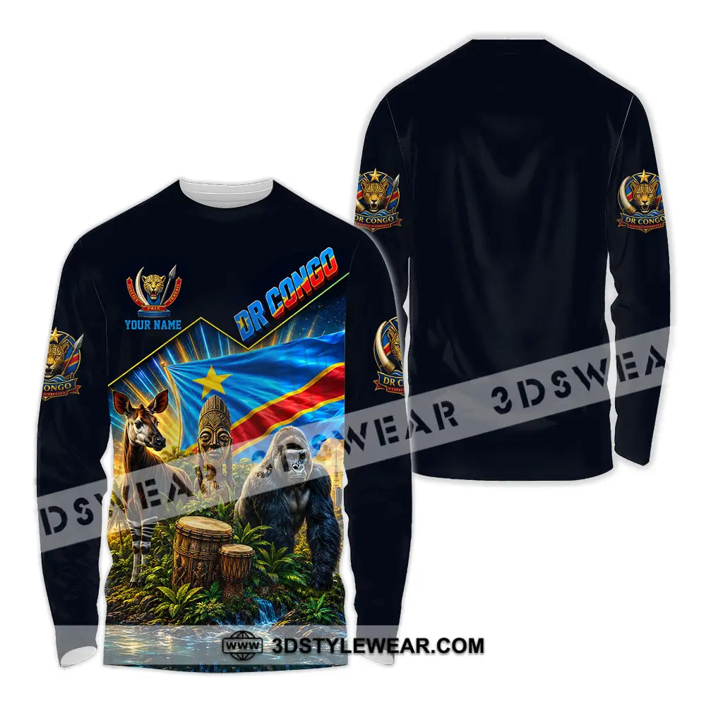 Unisex Shirt - Custom World Cup 2026 Dr Congo Shirt - Long Sleeve Shirt / S - T-shirt