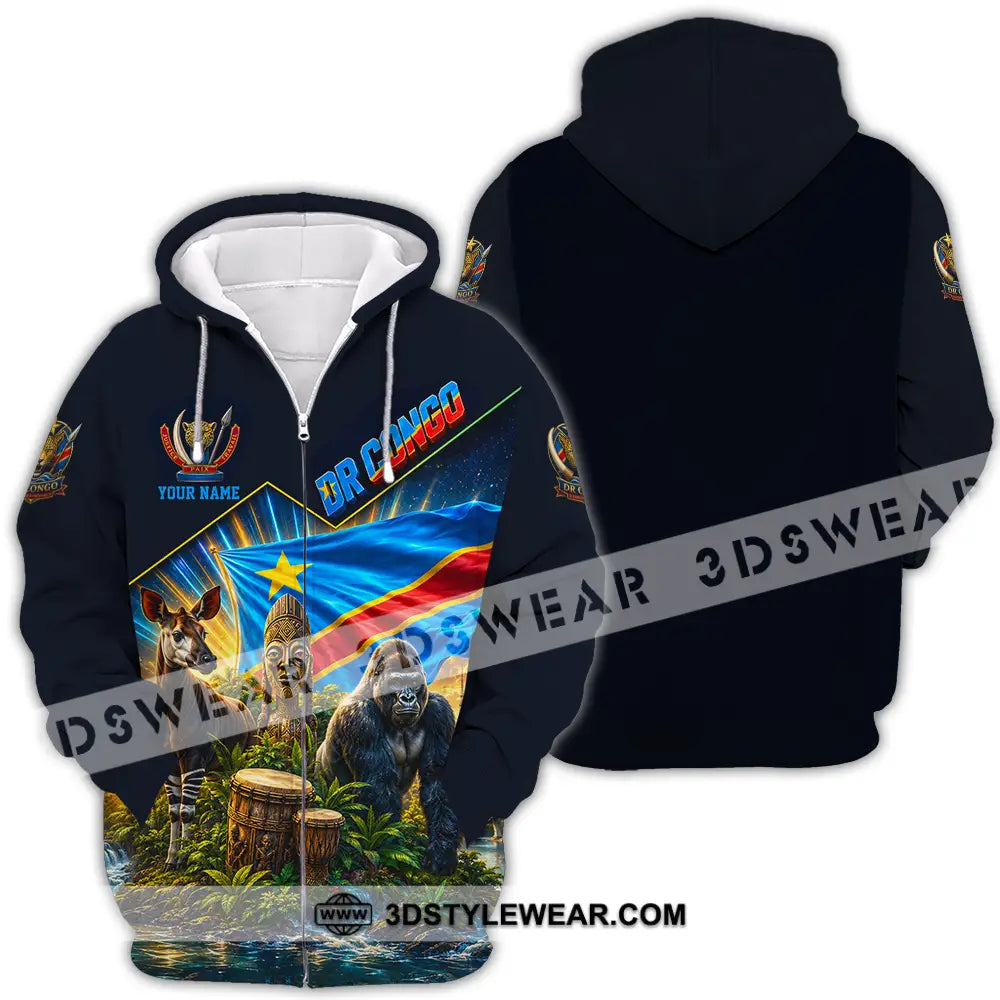 Unisex Shirt - Custom World Cup 2026 Dr Congo Shirt - Zipper Hoodie / S - T-shirt