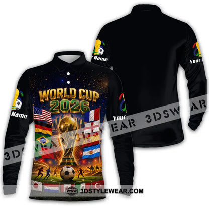 Unisex Shirt - Custom World Cup 2026 Shirt - Long Sleeve Polo / S - T-shirt