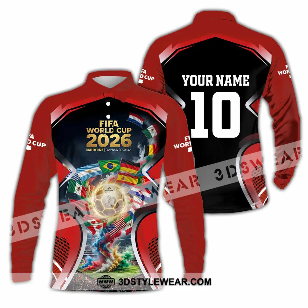 Unisex Shirt - Custom World Cup 2026 Shirt - Long Sleeve Polo / S - T-shirt
