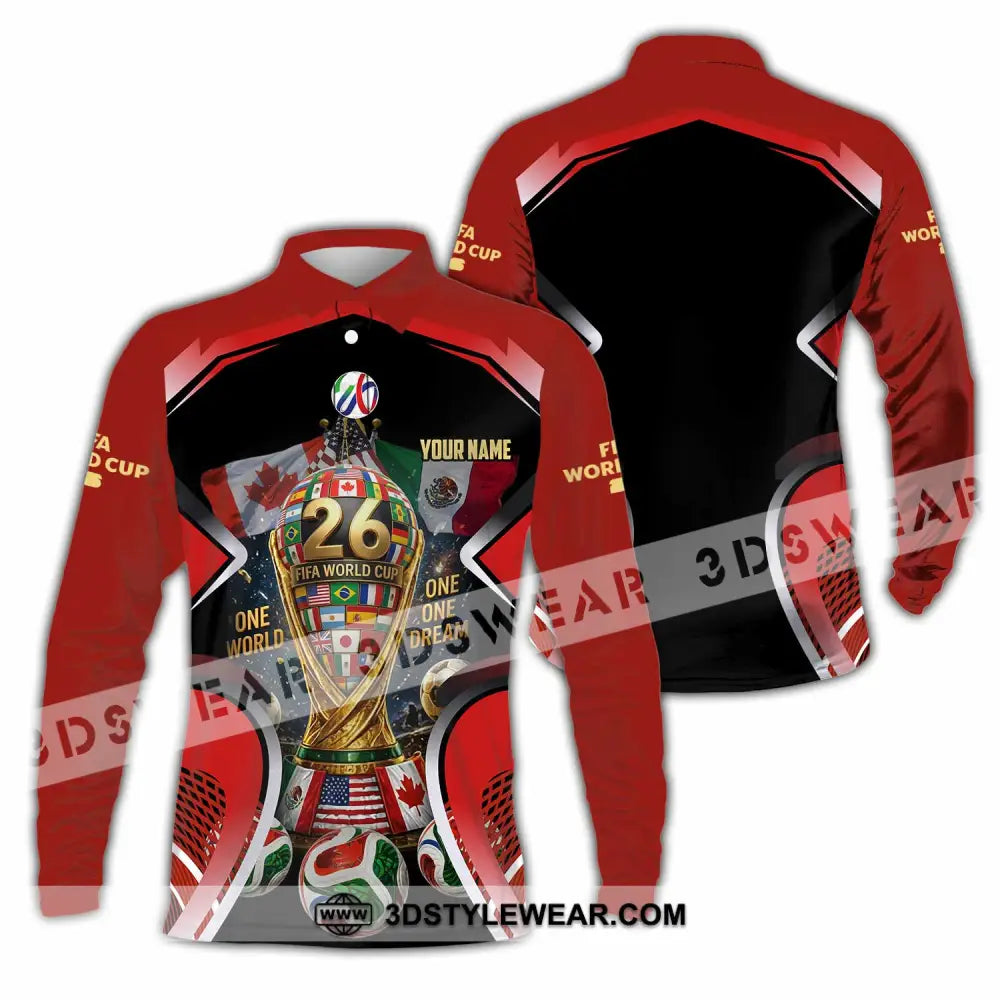 Unisex Shirt - Custom World Cup 2026 Shirt - Long Sleeve Polo / S - T-shirt