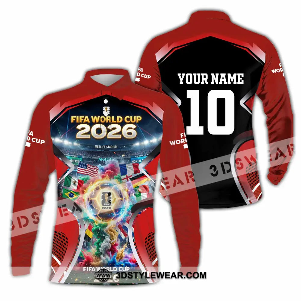 Unisex Shirt - Custom World Cup 2026 Shirt - Long Sleeve Polo / S - T-shirt