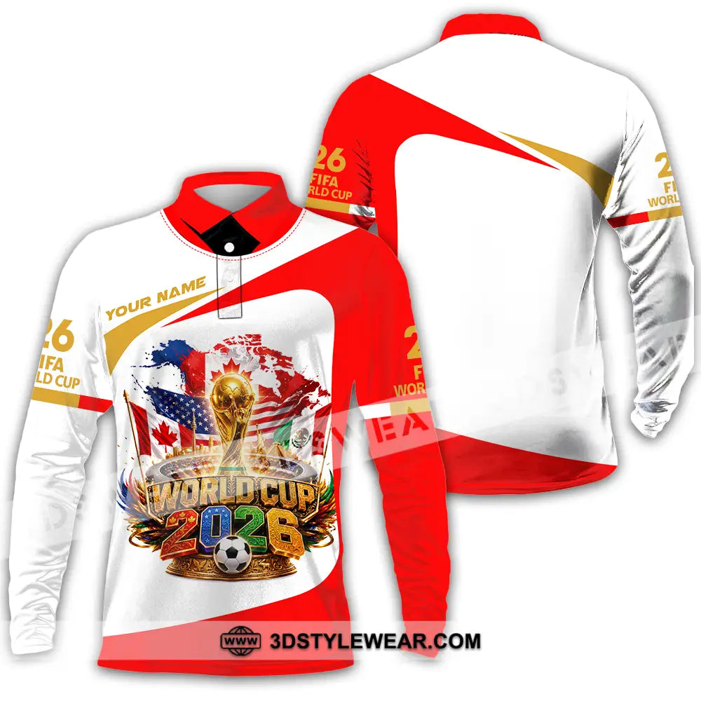 Unisex Shirt - Custom World Cup 2026 Shirt - Long Sleeve Polo / S - T-shirt