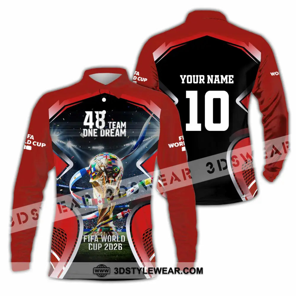 Unisex Shirt - Custom World Cup 2026 Shirt - Long Sleeve Polo / S - T-shirt