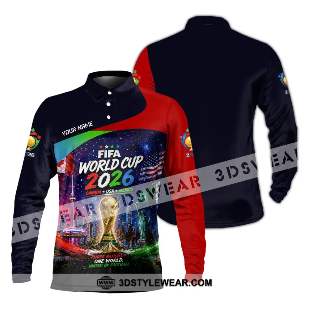 Unisex Shirt - Custom World Cup 2026 Shirt - Long Sleeve Polo / S - T-shirt