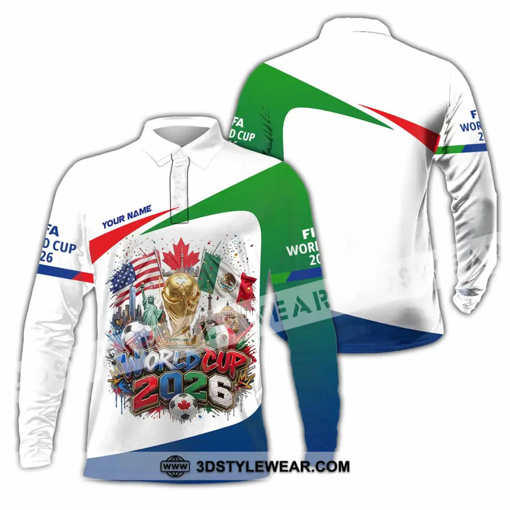 Unisex Shirt - Custom World Cup 2026 Shirt - Long Sleeve Polo / S - T-shirt