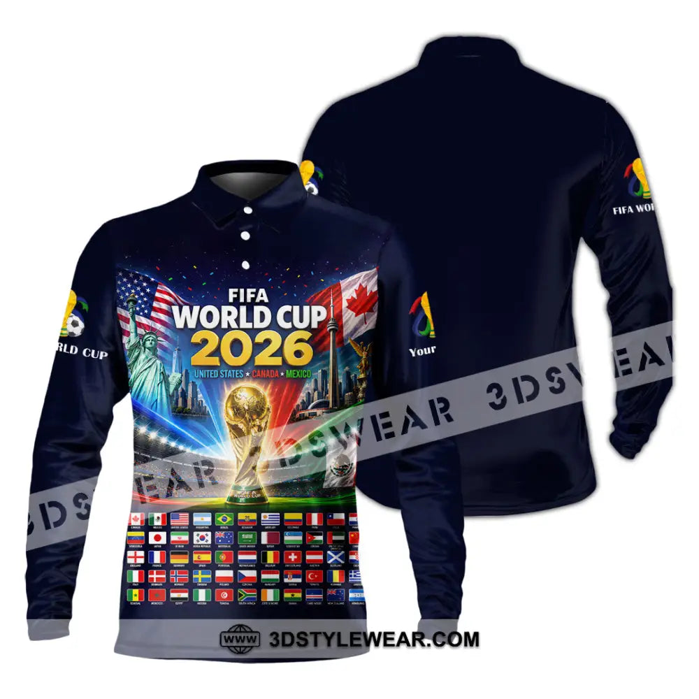 Unisex Shirt - Custom World Cup 2026 Shirt - Long Sleeve Polo / S - T-shirt