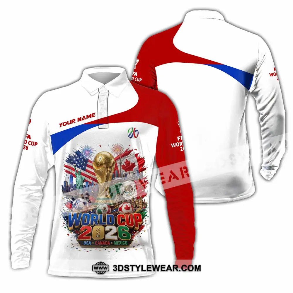 Unisex Shirt - Custom World Cup 2026 Shirt - Long Sleeve Polo / S - T-shirt