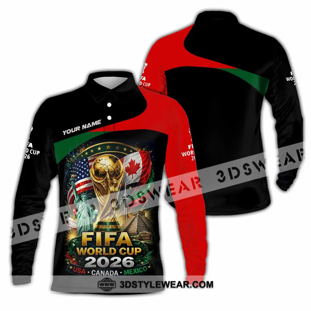 Unisex Shirt - Custom World Cup 2026 Shirt - Long Sleeve Polo / S - T-shirt