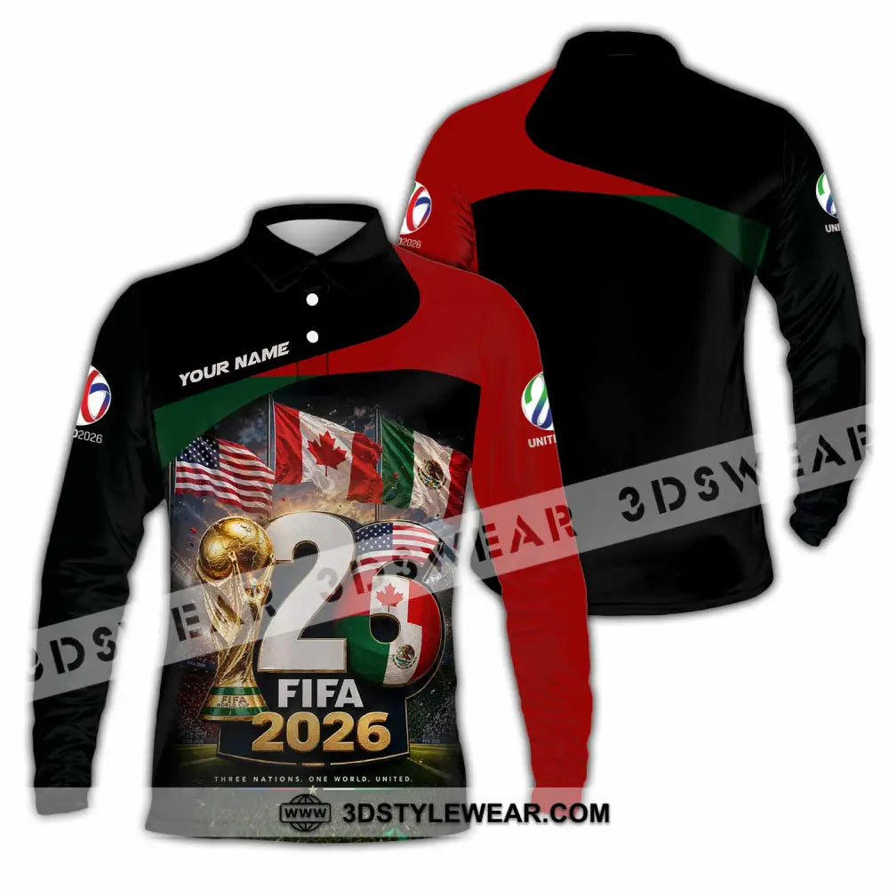 Unisex Shirt - Custom World Cup 2026 Shirt - Long Sleeve Polo / S - T-shirt