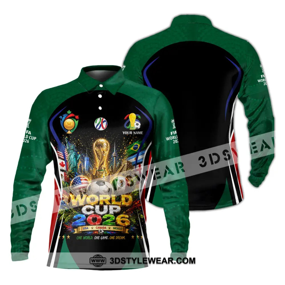 Unisex Shirt - Custom World Cup 2026 Shirt - Long Sleeve Polo / S - T-shirt