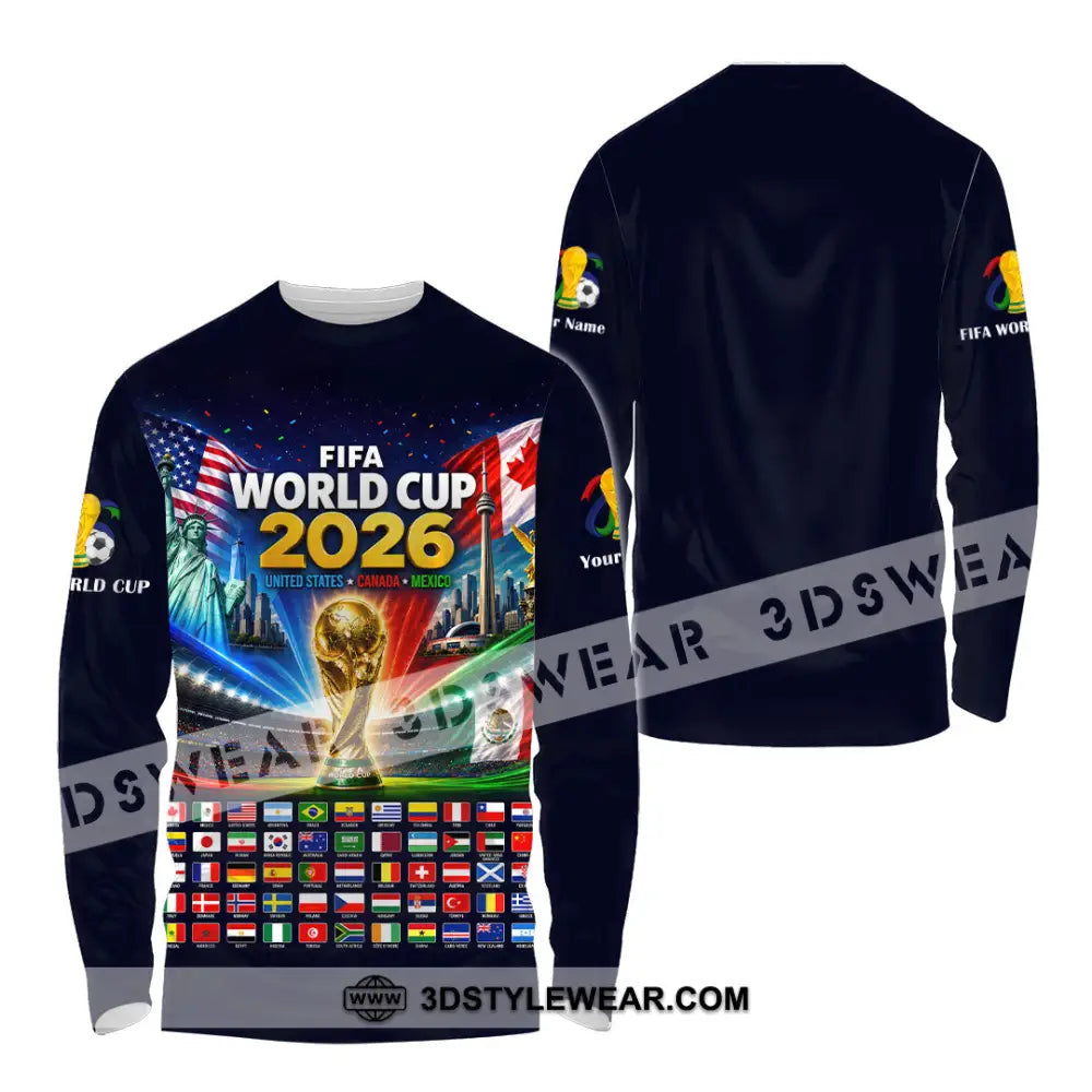 Unisex Shirt - Custom World Cup 2026 Shirt - Long Sleeve Shirt / S - T-shirt