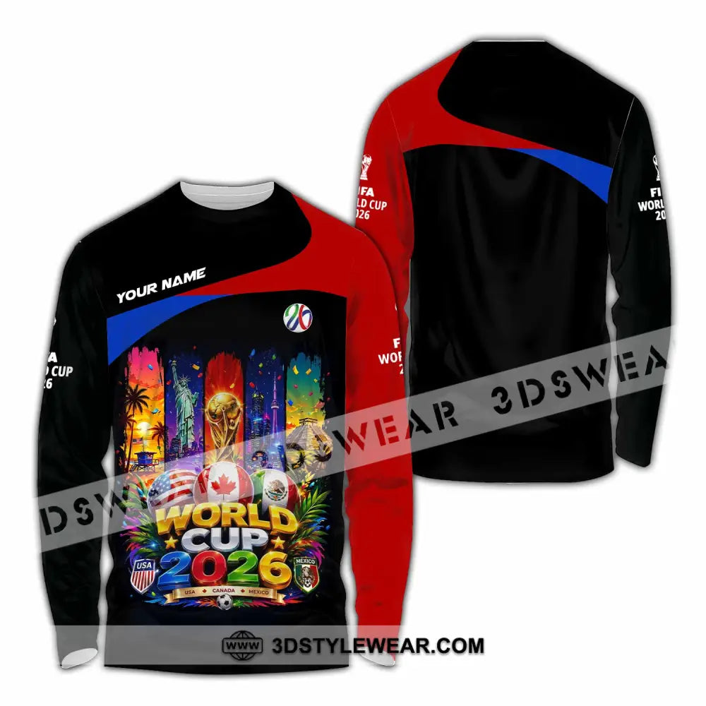 Unisex Shirt - Custom World Cup 2026 Shirt - Long Sleeve Shirt / S - T-shirt