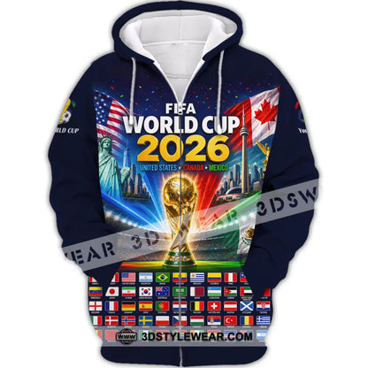 Unisex Shirt - Custom World Cup 2026 Shirt - Zipper Hoodie / S - T-shirt