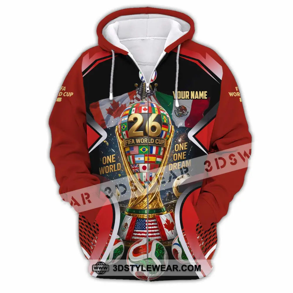 Unisex Shirt - Custom World Cup 2026 Shirt - Zipper Hoodie / S - T-shirt