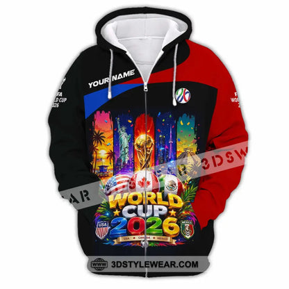 Unisex Shirt - Custom World Cup 2026 Shirt - Zipper Hoodie / S - T-shirt