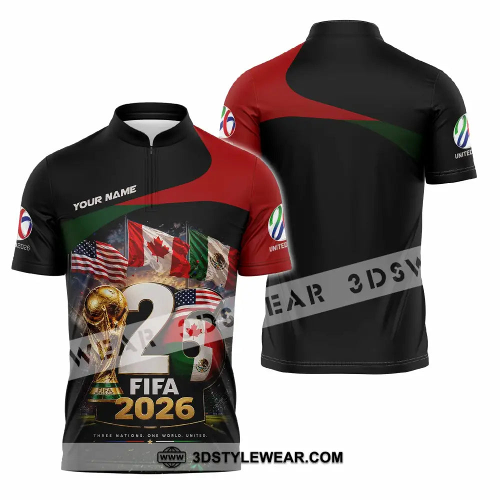 Unisex Shirt - Custom World Cup 2026 Shirt - Zipper Polo Shirt / S - T-shirt