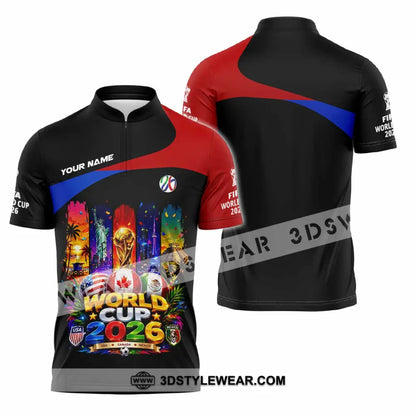 Unisex Shirt - Custom World Cup 2026 Shirt - Zipper Polo Shirt / S - T-shirt