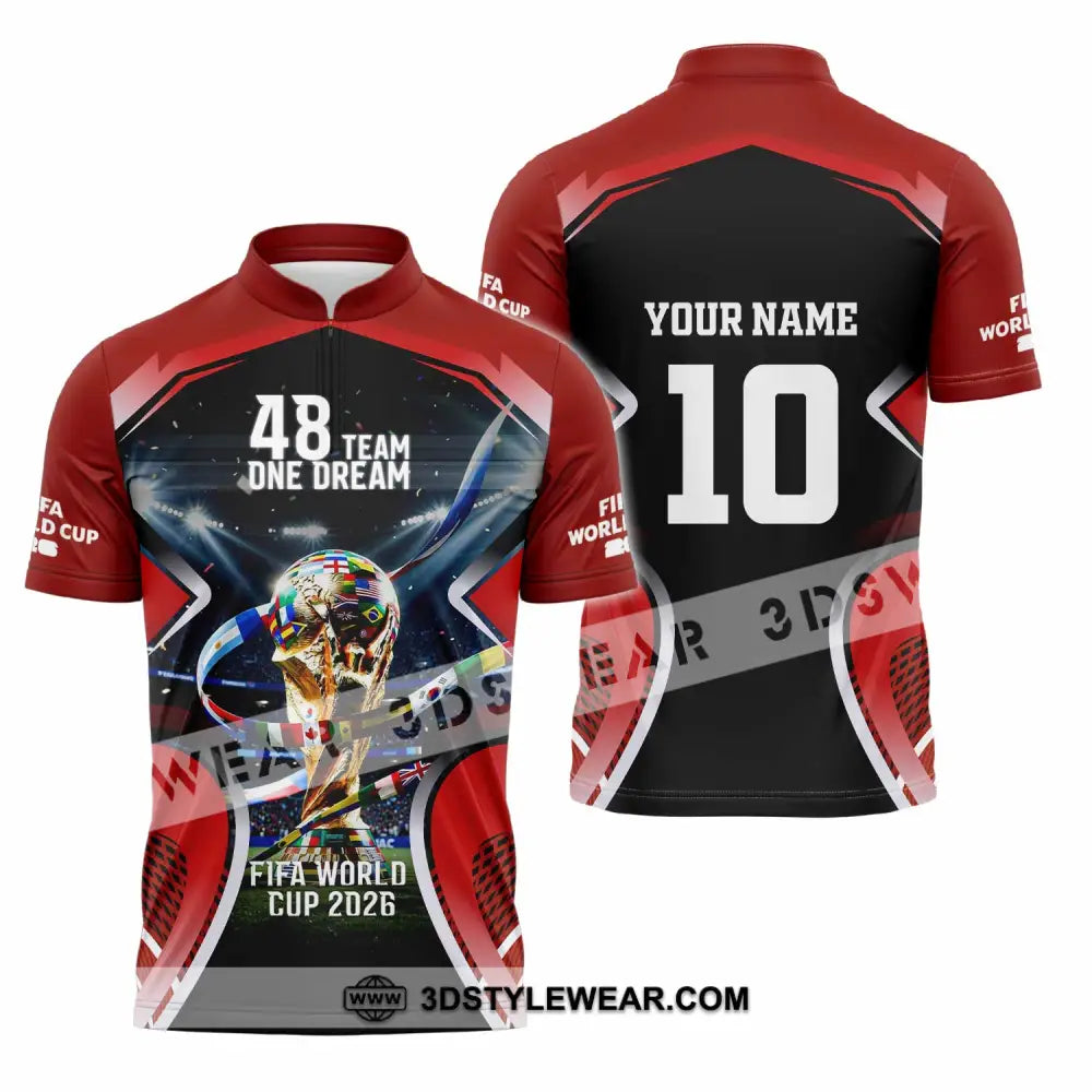 Unisex Shirt - Custom World Cup 2026 Shirt - Zipper Polo Shirt / S - T-shirt