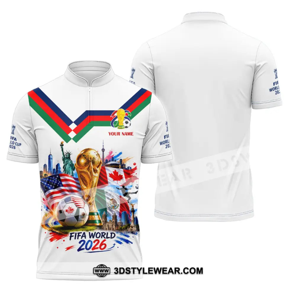 Unisex Shirt - Custom World Cup 2026 Shirt - Zipper Polo Shirt / S - T-shirt
