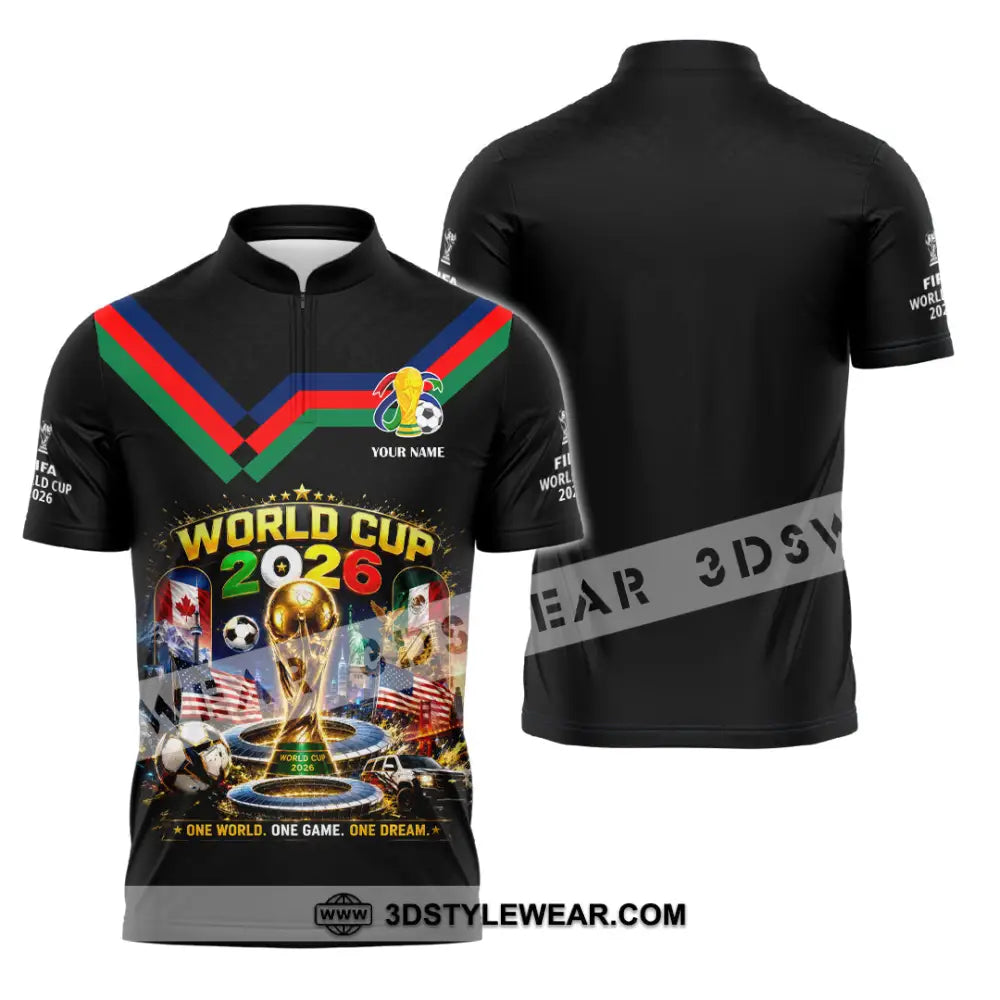 Unisex Shirt - Custom World Cup 2026 Shirt - Zipper Polo Shirt / S - T-shirt