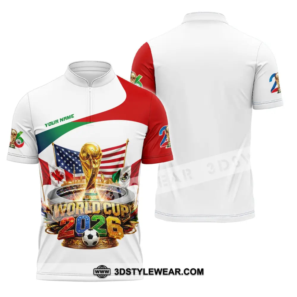 Unisex Shirt - Custom World Cup 2026 Shirt - Zipper Polo Shirt / S - T-shirt