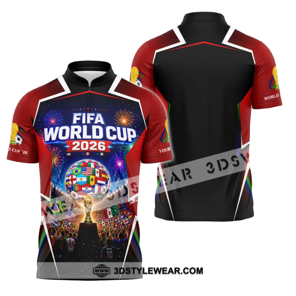Unisex Shirt - Custom World Cup 2026 Shirt - Zipper Polo Shirt / S - T-shirt