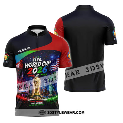 Unisex Shirt - Custom World Cup 2026 Shirt - Zipper Polo Shirt / S - T-shirt