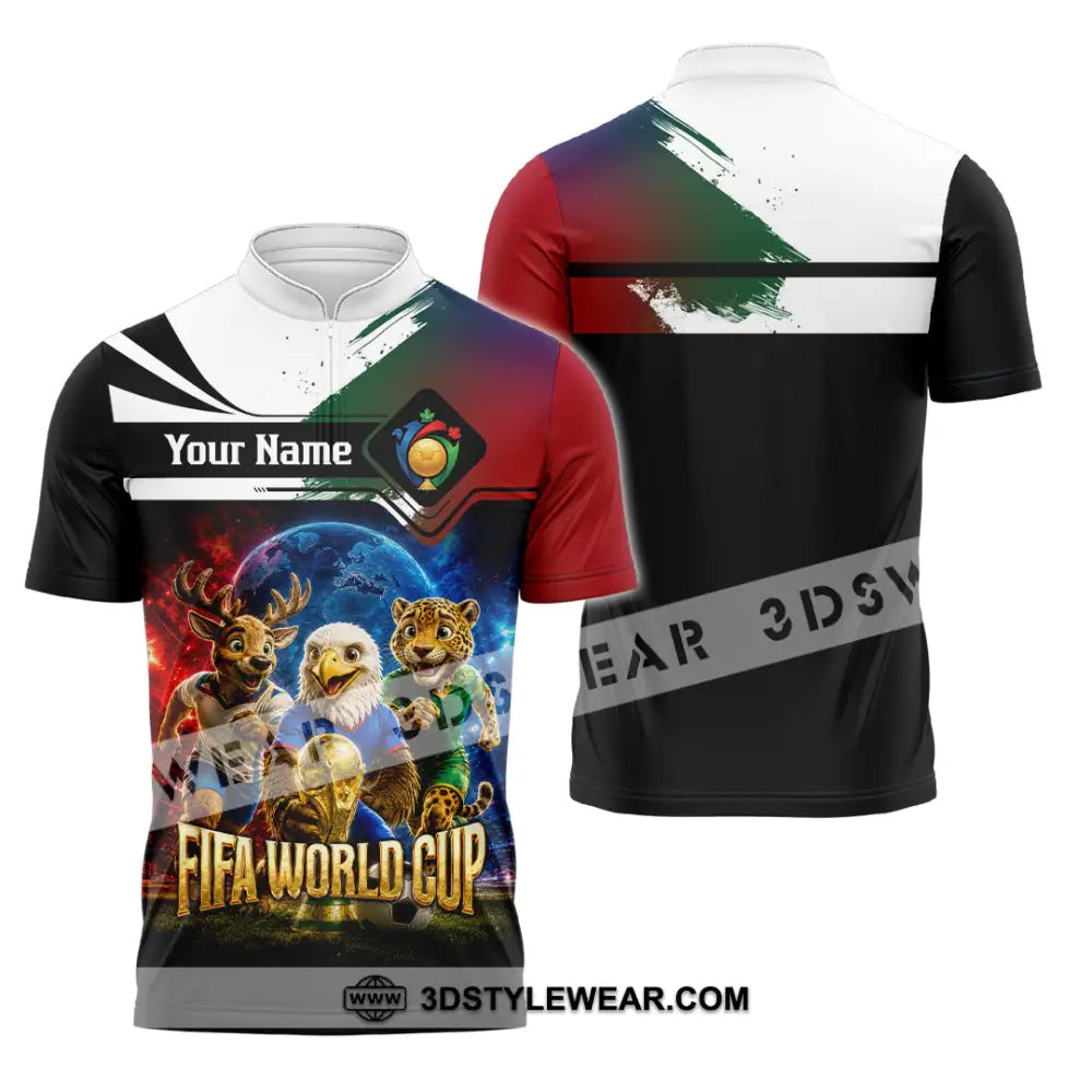 Unisex Shirt - Custom World Cup 2026 Shirt - Zipper Polo Shirt / S - T-shirt