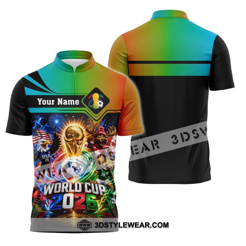 Unisex Shirt - Custom World Cup 2026 Shirt - Zipper Polo Shirt / S - T-shirt