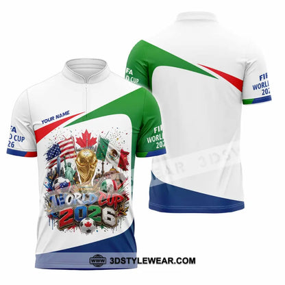 Unisex Shirt - Custom World Cup 2026 Shirt - Zipper Polo Shirt / S - T-shirt