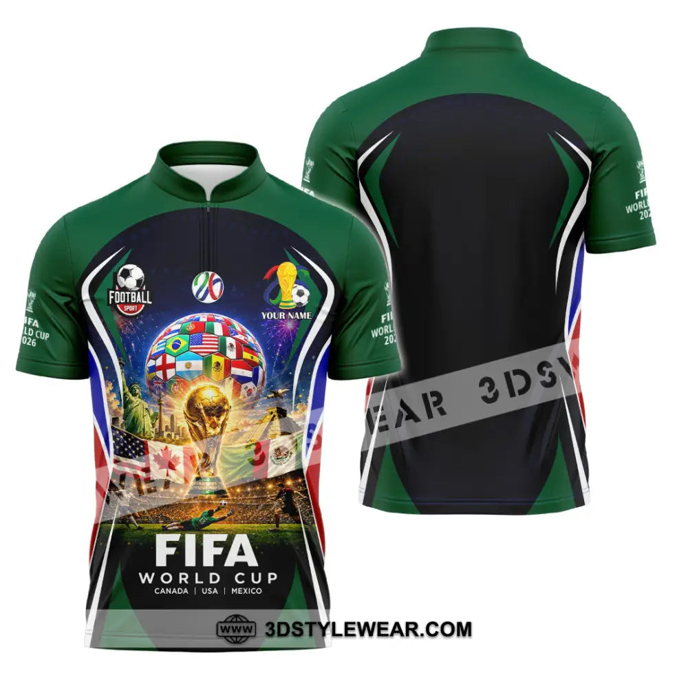 Unisex Shirt - Custom World Cup 2026 Shirt - Zipper Polo Shirt / S - T-shirt