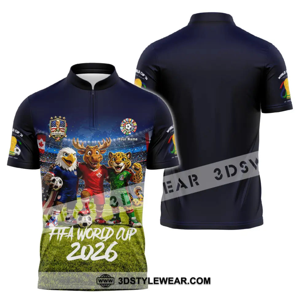 Unisex Shirt - Custom World Cup 2026 Shirt - Zipper Polo Shirt / S - T-shirt