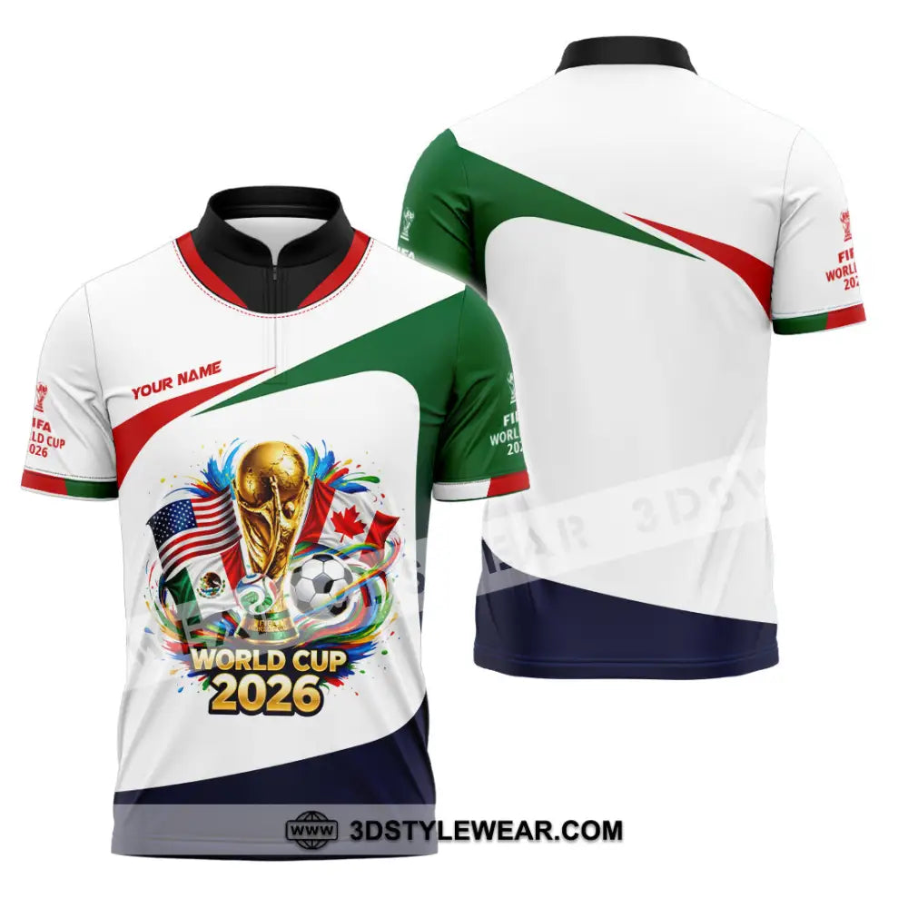 Unisex Shirt - Custom World Cup 2026 Shirt - Zipper Polo Shirt / S - T-shirt