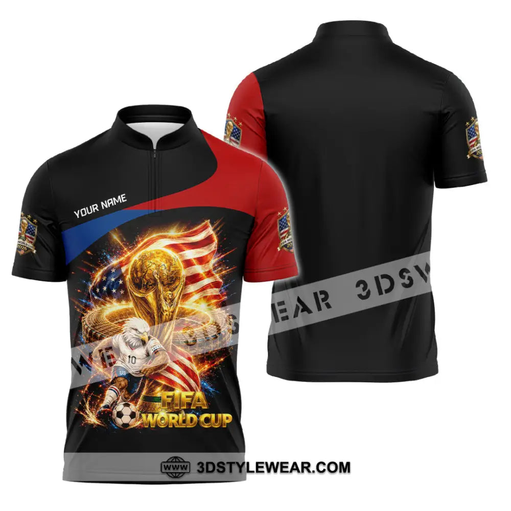 Unisex Shirt - Custom World Cup 2026 Shirt - Zipper Polo Shirt / S - T-shirt