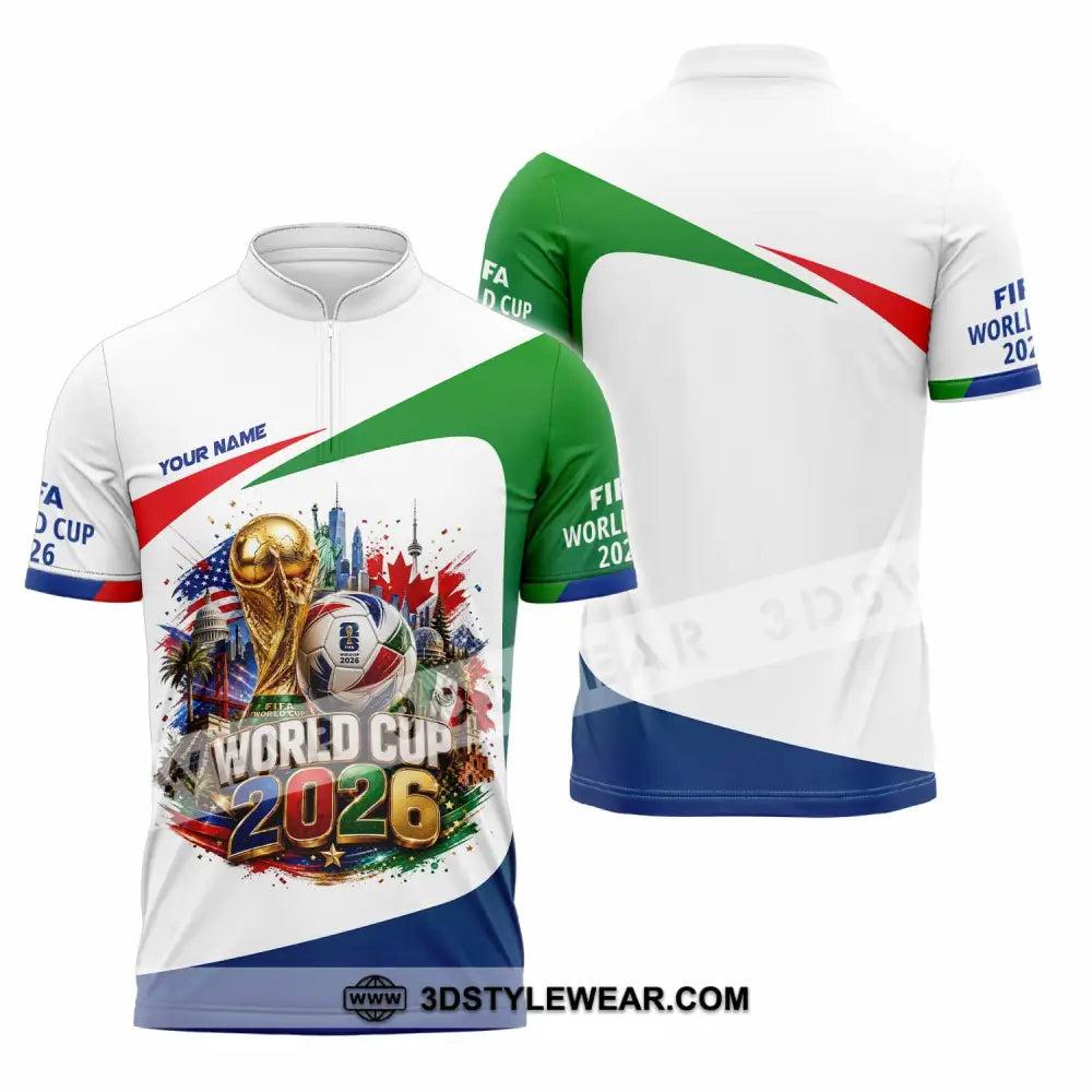 Unisex Shirt - Custom World Cup 2026 Shirt - Zipper Polo Shirt / S - T-shirt