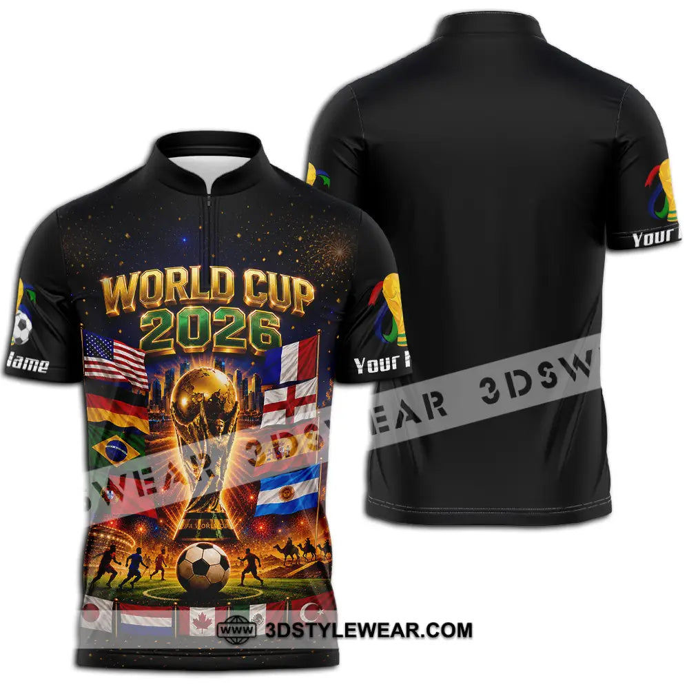 Unisex Shirt - Custom World Cup 2026 Shirt - Zipper Polo Shirt / S - T-shirt