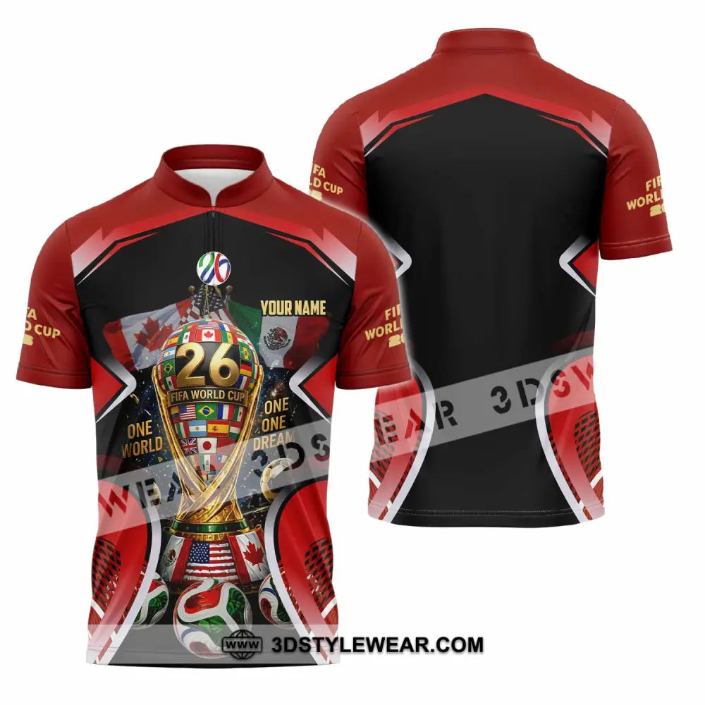 Unisex Shirt - Custom World Cup 2026 Shirt - Zipper Polo Shirt / S - T-shirt